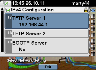 TFTP Server 1 auf 192.168.44.1 gesetzt